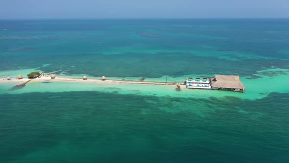 Rosario Island Near Cartagena Colombia Aerial View