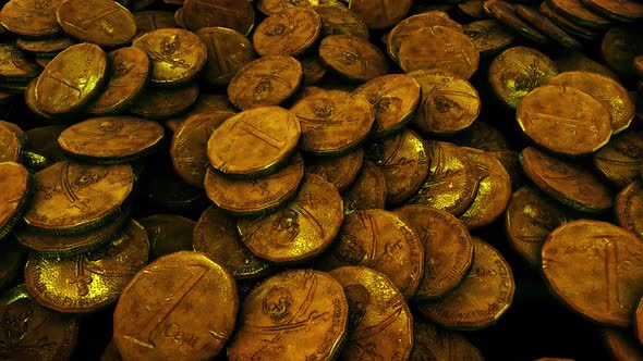 The Pirate Treasure By Pirate Gold Coins 4k