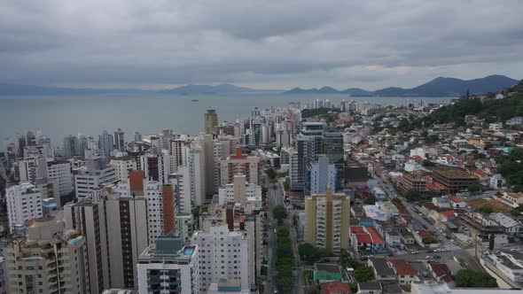 Residential District with Apartment Buildings in Florianopolis City Center Brazil