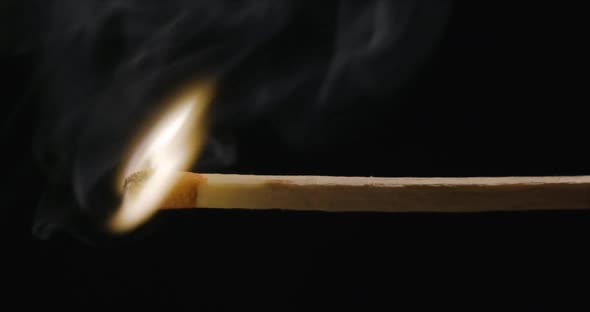 Match fire slowmotion at 240 fps