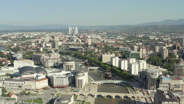 Aerial View Skopje Macedonia