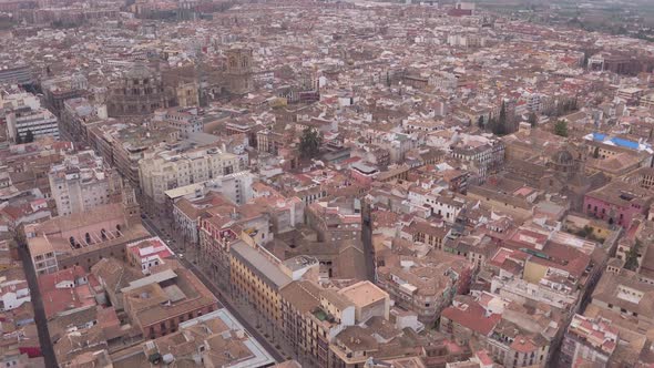 Aerial view of the city center