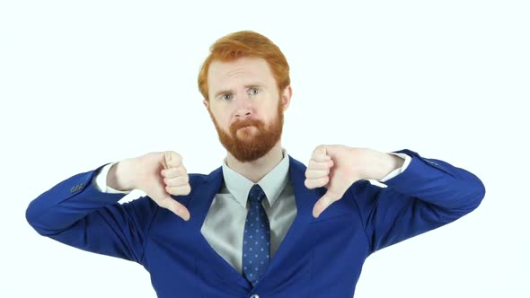 Thumbs Down by Businessman