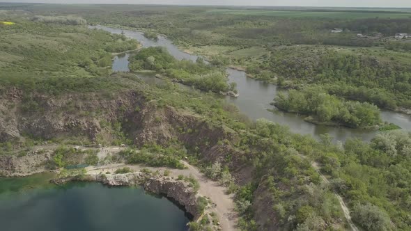 Radon Lake Near Southern Bug River in Mihiia Village Ukraine