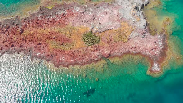 Uninhabited Virgin Island Created By Volcanic Activity. Wild Little Gull House
