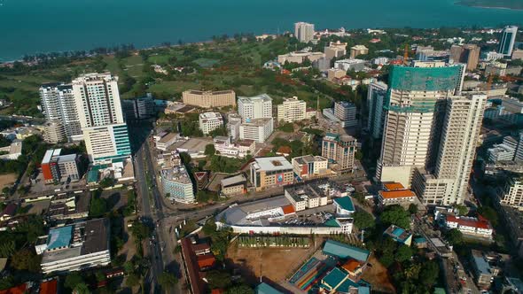 aerial view of the city of dar es salaam