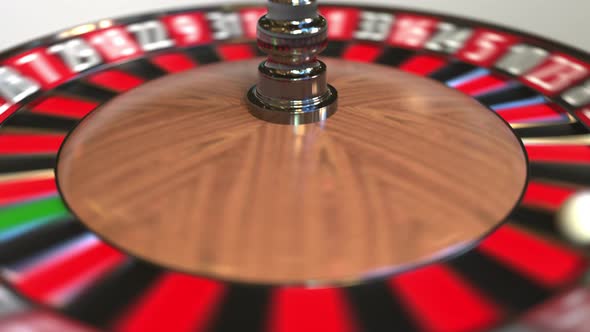 Casino Roulette Wheel Ball Hits 27 Twenty-seven Red