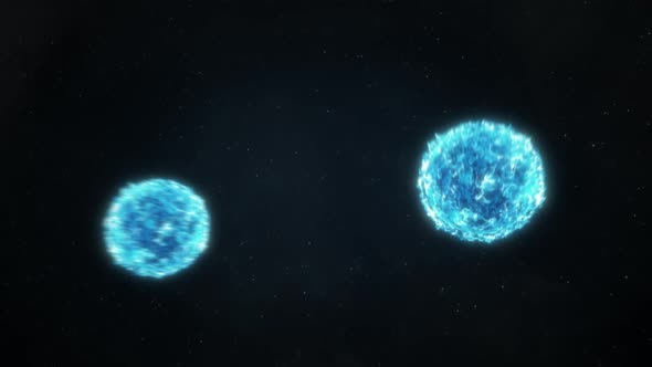 Binary Stars Orbiting Fast - Blue 