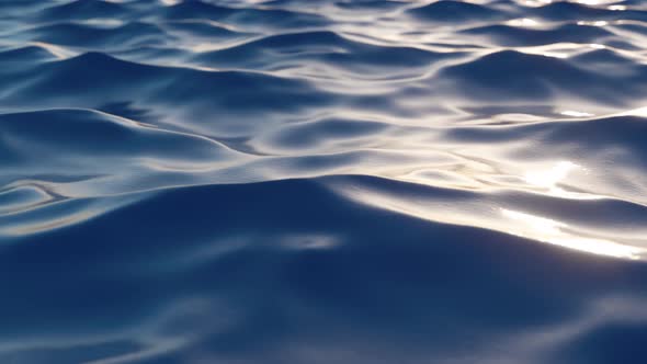 Bright Blue Sea Wave Surface in Motion