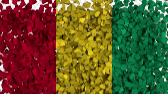 Guinea Flag Breaking Rocks Transition