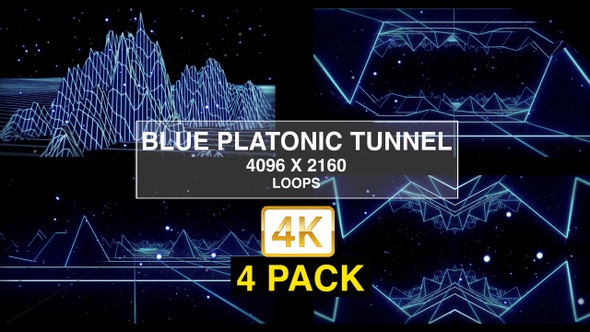 Blue Platonic Tunnel VJ Pack