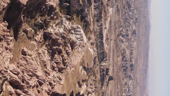 Vertical Video Cappadocia Landscape Aerial View