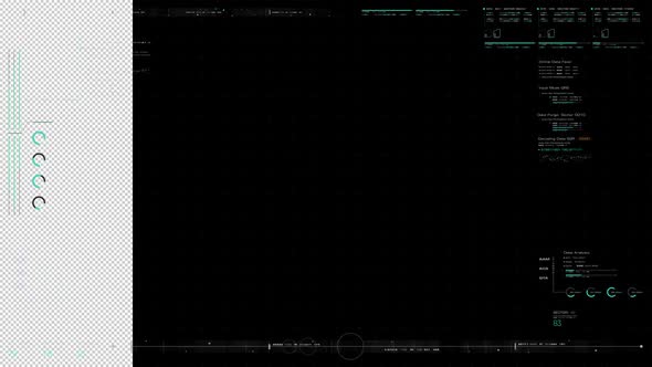 Futuristic HUD Blank Template With Alpha Channel 01