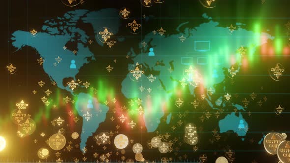 Crypto coins and financial data alt