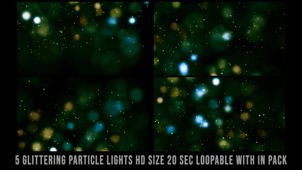 Glittering Particles Lights Green Pack