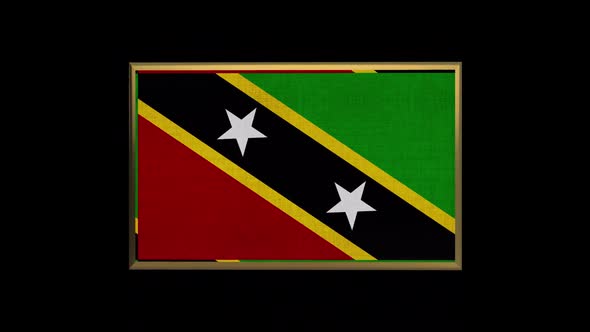 Saint Kitts 3D Flag