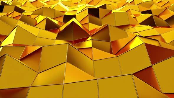 Lowpoly Geometric Gold