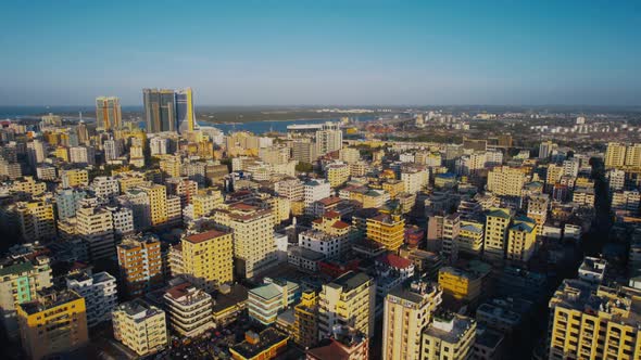 aerial view of the haven of peace, city of Dar es Salaam