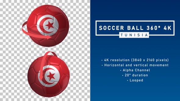 Soccer Ball 360º 4K - Tunisia