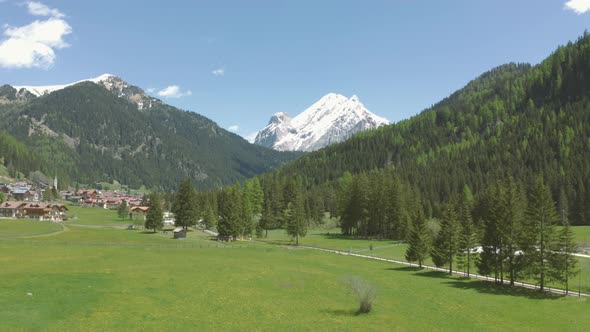 Aerial View of Alp Mountains