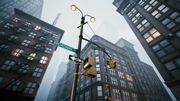 Street Signs At the Background Of Skyscrapers