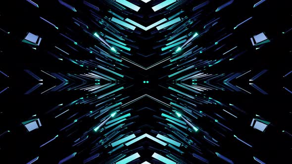 Blue Steel Vj Loo Pbackground Equalizer Kaleidoscope For Party 4K