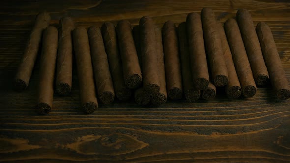 Cigars Laid Out At Tobacco Factory