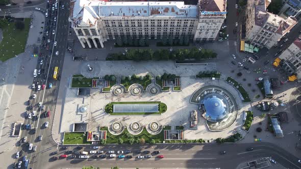 Ukraine: Independence Square, Maidan. Aerial View