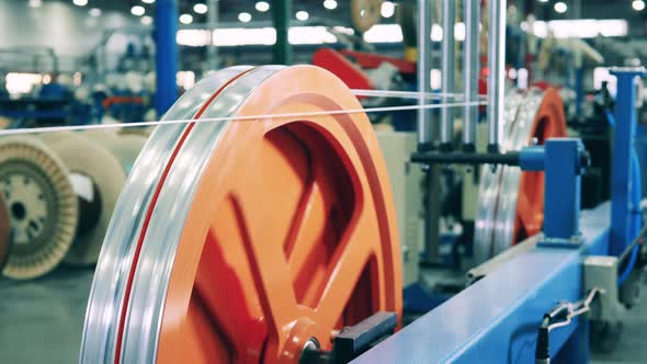 Electrical Cable Production Line at a Modern Cable Manufacturing Plant