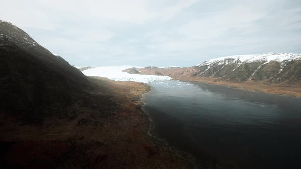 Summer Cloudy View to the Big Glacier