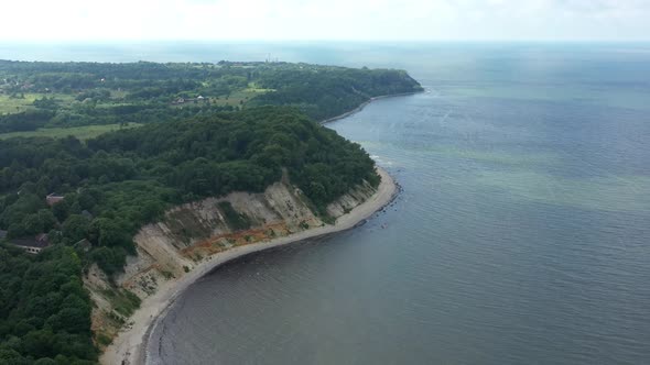 Baltic Sea Coastline with Sandy Mountains