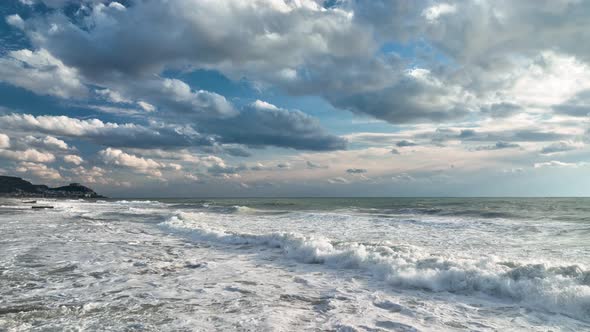 Blue Sunset at Sea Turkey Alanya 4 K