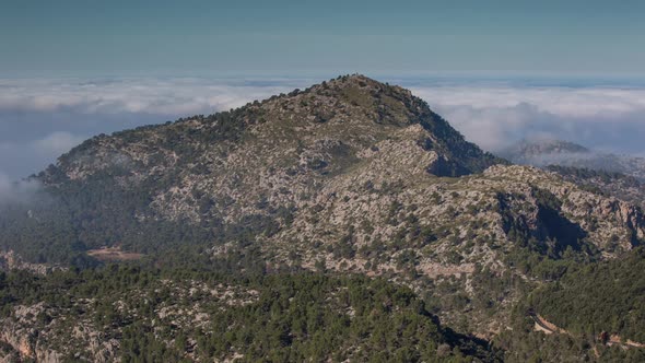 mallorca mountains mist clouds timelapse