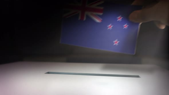 Compositing Hand Voting To Flag OF New Zealand