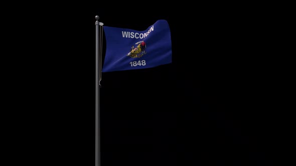 Flag Of Wisconsin State 2K With Alpha