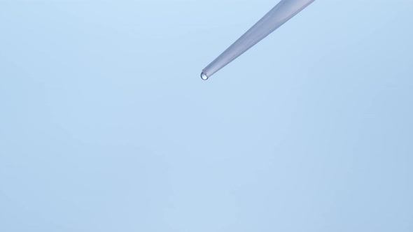 4K 30fps ,Falling drops from the pipette, Slow Motion