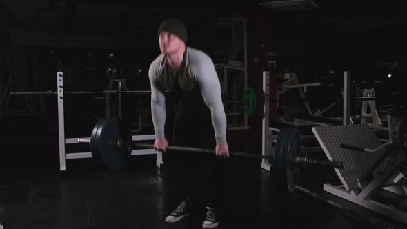 Deadlift with a Heavy Barbell in the Male Performance