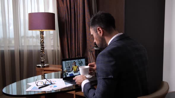 Boss Listening To Accountant's Report Online