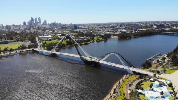 Aerial View of a City Overpass