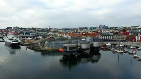 Aerial view of the Norwegian Petroleum Museum