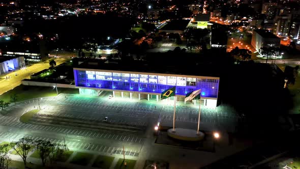 Downtown Curitiba Brazil. South region of Country. Aerial landscape of landmark city