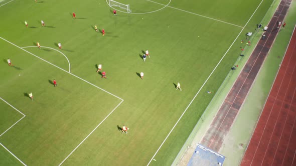 Soccer Stadium Training Night Above