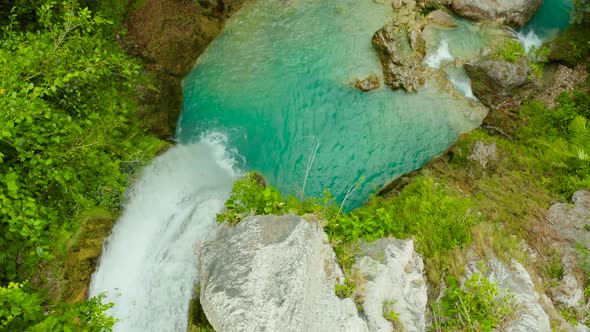 Beautiful Tropical Waterfall Philippines Cebu