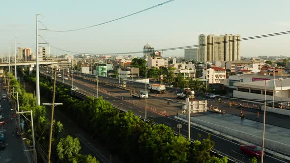 Highway in Manila, Philippines