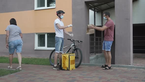 Courier Delivery of Food by Bicycle During an Outbreak of the Virus