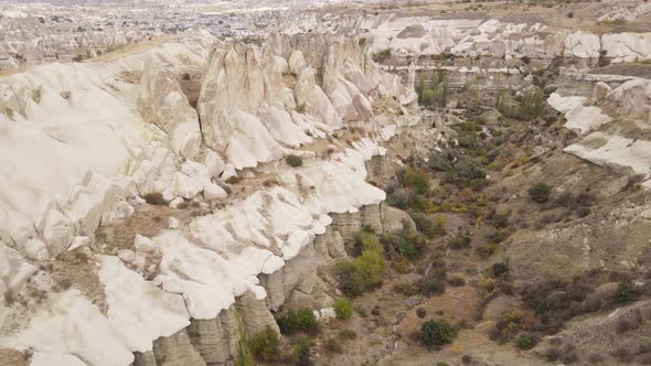 Cappadocia Landscape Aerial View. Turkey. Goreme National Park