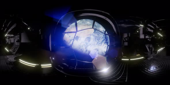 International Space Station Orbiting Earth in Virtual Reality alt