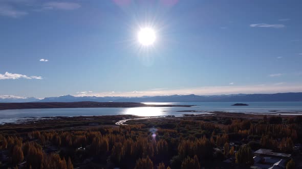 Patagonia landscape. Famous city of El Calafate at Patagonia Argentina