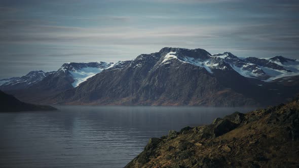 Mountains and Fjords at Norway Landscape