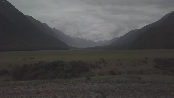 Scenic valley in New Zealand